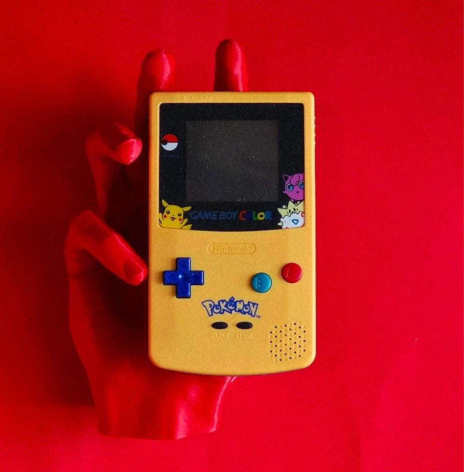 Nintendo Game Boy Color Pokemon Edición Pikachu 👾 CGB-001 GBC RESTAURADO CUERPO NUEVO Foto 1 de 4
