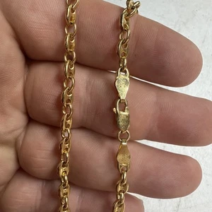 14k/ Sterling Silver Puffed Mariner Link Chain 24” Milor Italy HEAVY 25g - Imagen 1 de 4