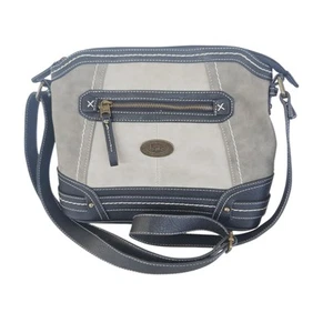 b.o.c. Born Concept Purse Black Cronton Gray Crossbody Purse Bag leather suede - Picture 1 of 6