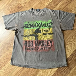 Camiseta Bob Marley Y2K Movimiento Para Hombre Marrón X Grande Zion Rootswear Blanqueada - Imagen 1 de 13