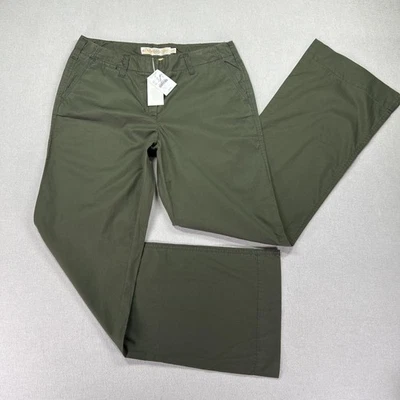 J.Crew Chino Pants Womens 6 Olive Green Weathered Classic Twill Flat Front - Image 1 of 4