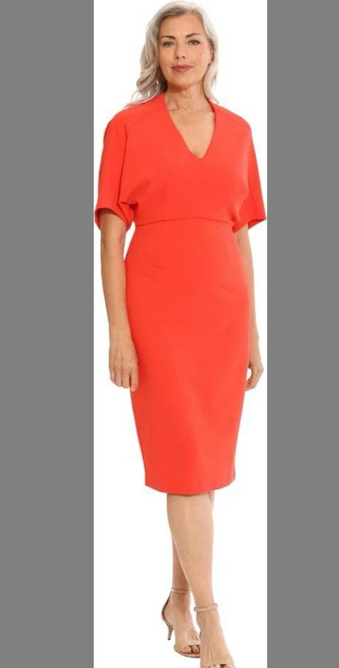 London Times Mujer Elegante Cuello en V Dolman Manga Mediados 14W Foto 1 de 1