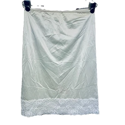 Ashley Taylor Vintage Nylon Medio Slip Talla Mediana Encaje Ribete Dobladillo EE. UU. Foto 1 de 4