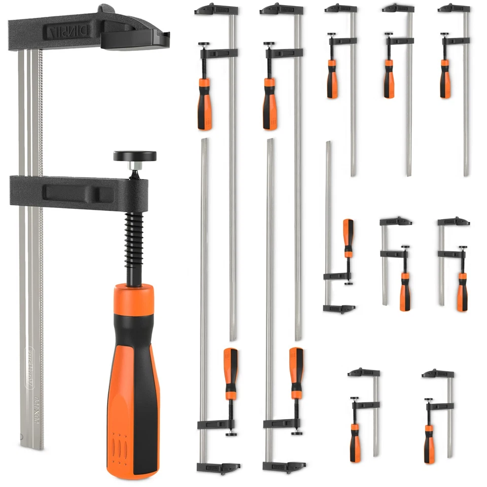 13pcs Wood Clamps Quick Grip - VonHaus Heavy Duty F Clamps for Woodwork - Image 1 of 4