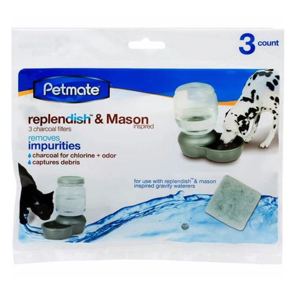 Petmate Replendish Charcoal Replacement Filters 3-Pack - Image 1 of 1