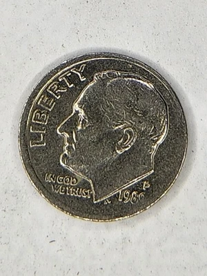 1989 P Roosevelt Dime with Off-Center Ring Error - Image 1 of 2