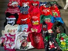 LARGE JOB LOT OF GIRLS & BOYS CHRISTMAS JUMPERS & TOPS,MIXED SIZES, 25 ITEMS