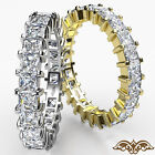 Prong Set Princess Diamond Ring Womens Eternity Wedding Band 14k White Gold 3Ct