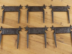 6 Cast Iron Texas Bullshit Boot Scraper Ground Stake Lawn Garden Wholesale Resel - Picture 1 of 8
