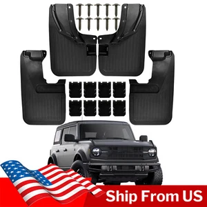4X Splash Guard Mudguard Mud Flap Mud Guards Fenders For Ford Bronco 2021 - 2025 - Picture 1 of 8