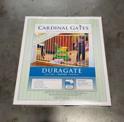 Safety Gate Taupe MG25 Adjustable Cardinal Gates Scratch and Dent - Image 1 of 4