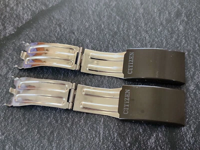 Lote 2 Piezas Citizen Vintage para 67-9143 Cierre Hebilla Nos Color Marrón Oscuro Caballeros Foto 1 de 2