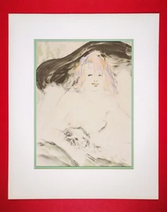 Lithograph Marcel Vertes Art Nini La Rousse Nini the Redhead, 1941 - Picture 1 of 6