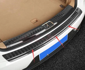 For Porsche Macan 2014-2023 Black Steel Outer Rear Bumper Protector Guard Trim - Picture 1 of 22