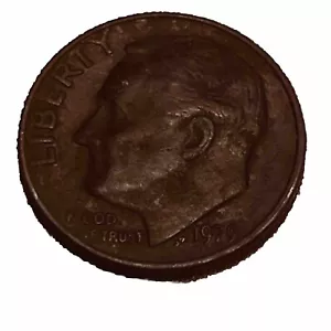 1979 Roosevelt 10c Dime - 100% Clad Layer Missing - Picture 1 of 2