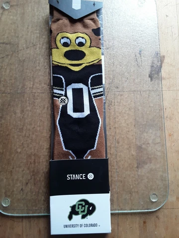 University of Colorado Stance Socks Buffaloes Ralphie Medium 6-8.5 New M chip Cover