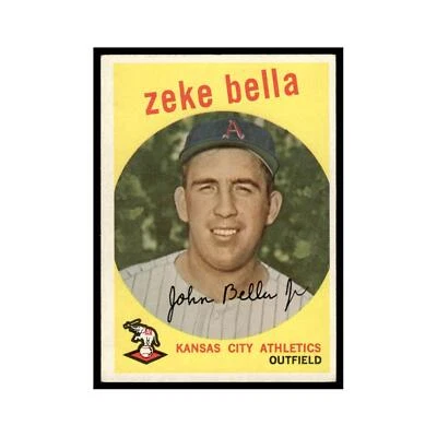 1959 Topps Zeke Bella Kansas City Athletics #254 - Image 1 of 3