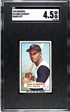 1965 Bazooka Hand Cut #14 Roberto Clemente SGC 4.5 VG-EX+ HOF