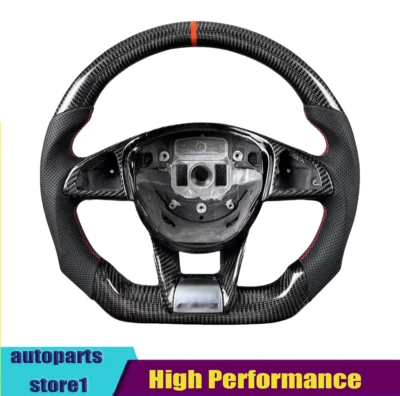 Carbon Fiber Steering Wheel For Mercedes-Benz E43 C43 C63 S G GLS GLE GLC AMG GT - Image 1 of 4