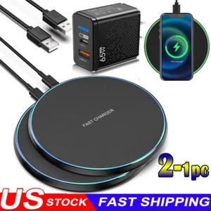For Google Pixel 9 8 Pro 7a 6 65W Fast Wall Charger & Wireless Charger Pad-2025 - Picture 1 of 18