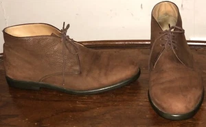 Tanino Crisci Brown Leather Men Laceup Chukka Boot Shoes Made Italy Size 7.5B - Picture 1 of 12