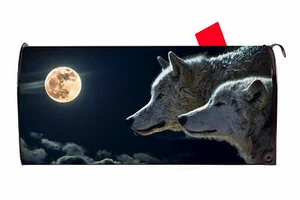Wolves Vinyl Magnetic Mailbox Cover Made in the USA - Picture 1 of 1