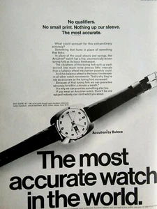 Bulova Accutron World's Most Accurate Watch 1969 Original Print Ad 8,5 x 11" - Bild 1 von 5