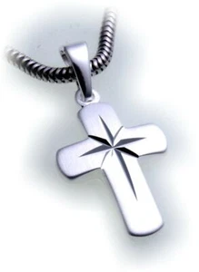 Colgante Cruz Auténtica Plata De Ley 925 Mate Calidad Unisex Estrella - Imagen 1 de 2