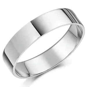 5mm Platino Alianza Tallas H-Z Plano Corte Forma Peso Medio Marca UK - Imagen 1 de 5