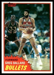 1981-82 Topps Greg Ballard Washington Bullets #E94 - Imagen 1 de 2