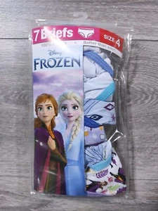 Frozen Underwear Kids X-Small Size 4 Multicolor Cotton Briefs Anna Elsa Girls - Picture 1 of 3