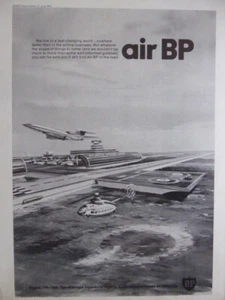 6/1973 PUB AIR BP ATLANTIC OFFSHORE AIRPORT SUPERSONIC AIRLINER ORIGINAL AD - Imagen 1 de 1