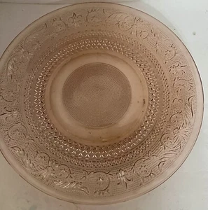 Vintage Rare Indonesia Trellis Pink Depression Glass Dinner Plate 10” EUC - Picture 1 of 8