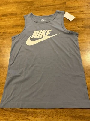 Nike Running Training Tank Top Mens Small Logo Swoosh AR4991 493 Gray New W Tags - Image 1 of 4