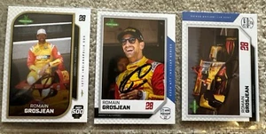 Juego de 3 tarjetas ROMAIN GROSJEAN FIRMADO EQUIPO Andretti autógrafo 2024 Parkside Indycar - Imagen 1 de 9
