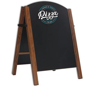 Chalkboard A-Board Premier  heavy duty in Wood and Black - Picture 1 of 19