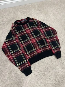 Vintage Roundtree & York Knit Sweater 100% Cotton 80s 90s Size Large Multicolor - Picture 1 of 4