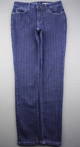 Para mujer Laurie Felt Jeans Pin Metálico a Rayas Tobillo Ajustado Ascenso Mediano Talla 6 (28x27) - Imagen 1 de 9