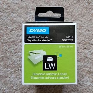 Dymo 99010 LabelWriter Etiketten 28 mm x 89 mm 260 (2x130) Brandneu Original Versiegelt - Bild 1 von 6