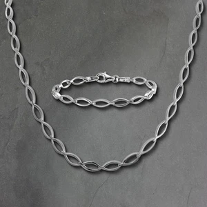 Collana E Bracciale Donna Ovale 925 Sterling Silberdream Set SDS455J - Foto 1 di 4