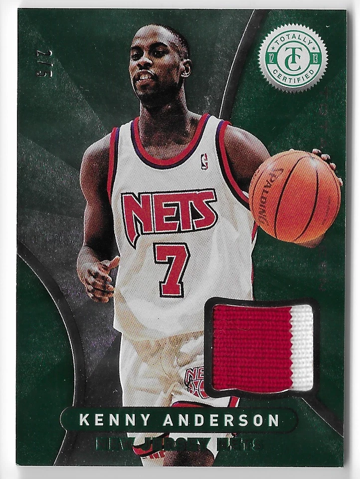 Tarjeta parche Kenny Anderson 2012 Panini totalmente certificada totalmente verde #2/5! Foto 1 de 1