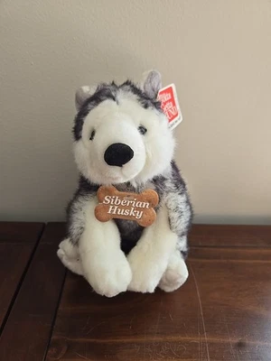 Vintage Gund Plush Siberian Husky Pup Puppy Dog Gray White Blue Eyes 12” 13173 - Image 1 of 4