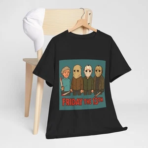 Friday the 13th Cartoon T-Shirt Unisex Tee Through The years Jason's Mom Horror! - Picture 1 of 157