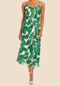 Karen Kane Women's Leaf Printed Midi Dress Size Medium  - Picture 1 of 7