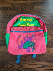 Barney & Baby Bop 1992 Lyons Group Kids Backpack With Flaws - See Pictures  - Picture 1 of 11