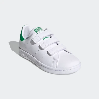 Adidas Stan Smith FX7534 Sneakers Kids White Green Hook-and-Loop Lifestyle Shoes - Image 1 of 4