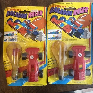 Vintage AIR POWERED BALLOON RACER Dimestore Toy NEW Novelty Toy Plastic Race Car - Picture 1 of 6