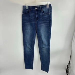 Pantalones de mezclilla ajustados Harper lavado oscuro para mujer talla 27 elásticos tiro alto - Imagen 1 de 7