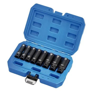 Draper Hi-Torq® Metric Deep Impact Socket Set 3/8" Sq. Dr. (8 Piece) - 20205 - Image 1 of 2