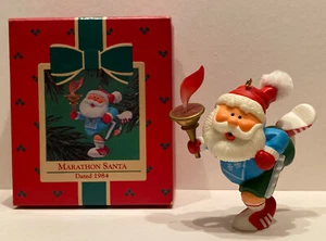 Hallmark 1984 Keepsake Tree Ornament Marathon Santa Claus Collectible - Picture 1 of 8